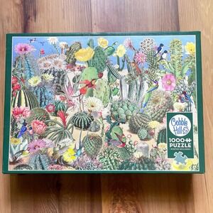 COBBLE HILL Cactus Garden 1000 Piece Jigsaw Puzzle COMPLETE Nature Birds Flowers